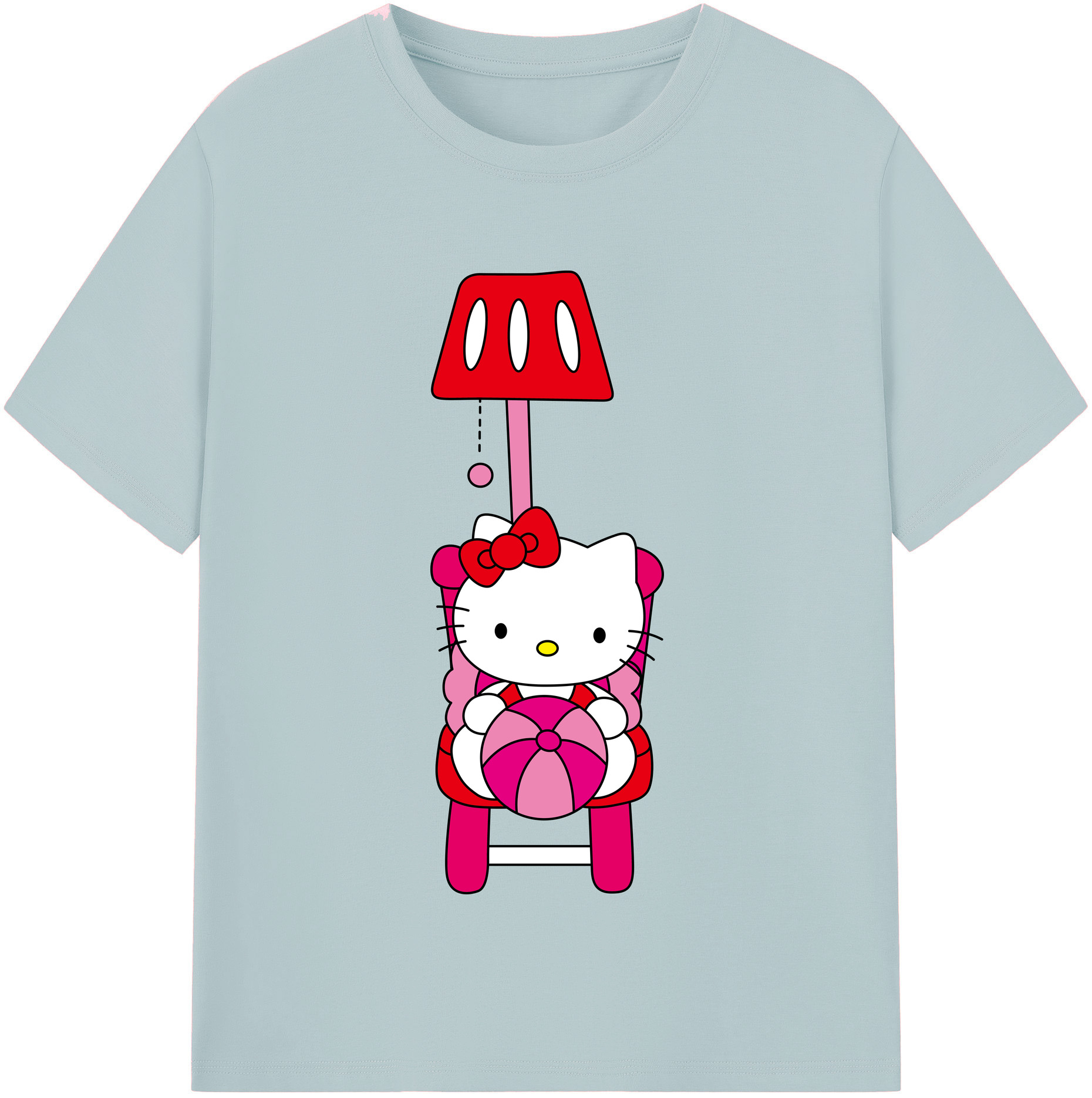 （画像用） Hello Kitty ハローキティ 綿100％半袖Tシャツ（フロントプリント）